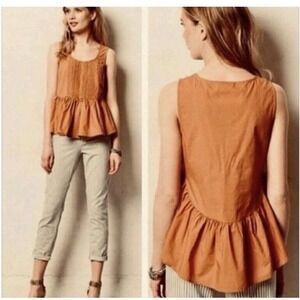 anthropologie Vanessa Virginia embroidered tank blouse 4 88$ boho spring classic